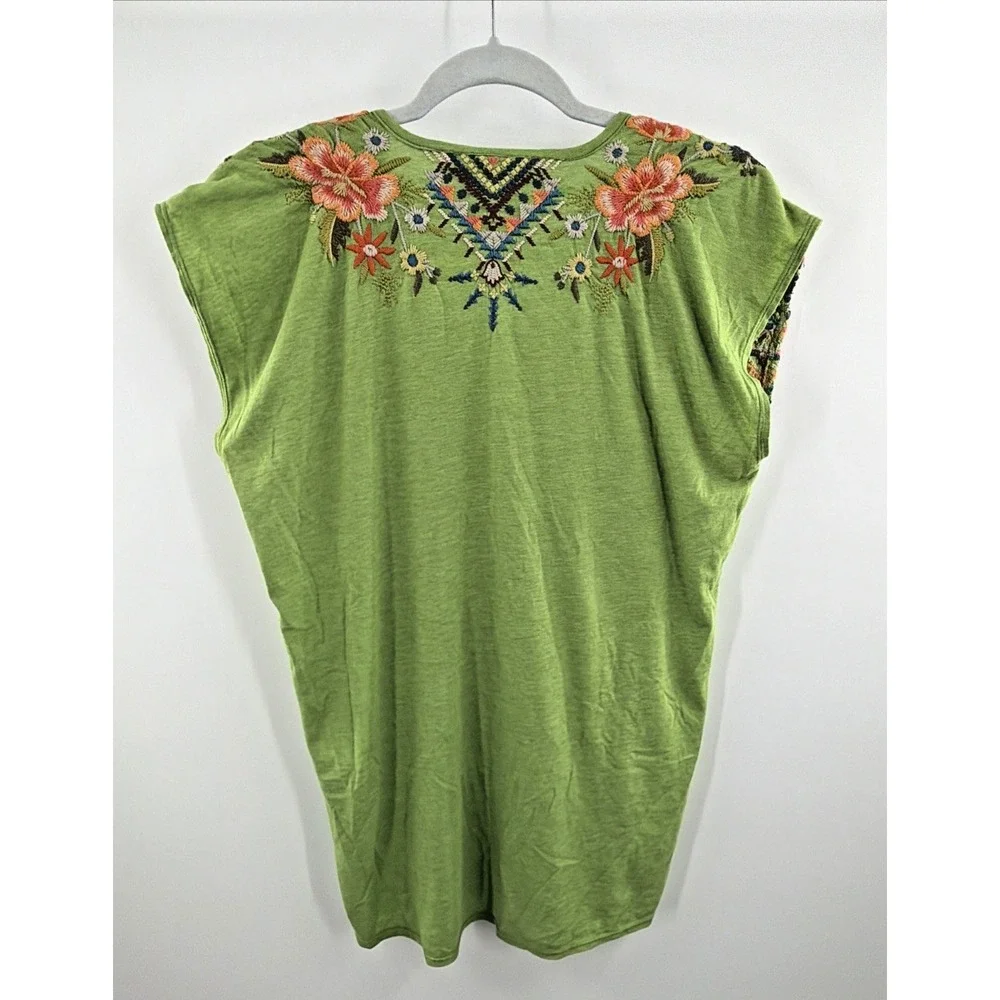 Johnny Was Sentries Tunic Womens Size S‎ Embroidered Boho Festival Fairy